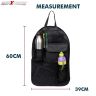 Allextreme EXNOB1 Nylon Universal Car Auto Seat Back Multi Pocket Organizer Bag for Mobile, Bottle, Map, Magazines and Umbrella Storage (Black)