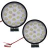 Allextreme EXF18L2 18 LED Round Fog Light Spot Beam Waterproof Pod Driving Work Lamp for Motorcycle and Cars (27W, White Light, 2 Pcs)