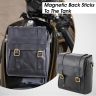 Allextreme Magnetic Bike Fuel Tank Bag Sturdy Lock Design & Rain Cover Universal Fit Leather Sling Storage for All Motorcycles (Black)