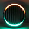 AllExtreme EXSTC1T 7 Inch PVC Headlight Grill Cover Bike with DRL LED Light for Motorcycle (Tricolor)