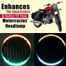 AllExtreme EXSTC1T 7 Inch PVC Headlight Grill Cover Bike with DRL LED Light for Motorcycle (Tricolor)