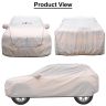 AllExtreme FE8001 Car Body Cover for Ford Endeavour Custom Fit Waterproof Dust UV Heat Resistant for Indoor Outdoor SUV Protection (Light Pink with Mirror)