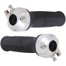 AllExtreme EXUBG02 Designer Universal 7/8 Inch Anti Slip Handle Grip Covers for All Bikes and Motorcycles (2 Pcs, Black)