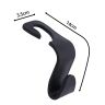 AllExtreme EXHO02 Car Backseat Headrest Hook/Hanger Universal Durable Car Organiser Space Saver for Handbag, Wallets, Grocery Bags (Black, Pack of 4)