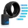 AllExtreme EXFPL01 Smart Bluetooth& Fingerprint Padlock Lock with App functionality USB Charging Waterproof Design for Bicycle, Mountain Bike, Motorcycles