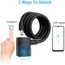 AllExtreme EXFPL01 Smart Bluetooth& Fingerprint Padlock Lock with App functionality USB Charging Waterproof Design for Bicycle, Mountain Bike, Motorcycles