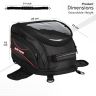 Allextreme EXFTB02 Magnetic Fuel Tank Bag with Rain Cover & Multi-pocket Storage Compartments Universal Fit Accessory for All Motorcycles Bike (1 Pc)