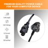 Allextreme Computer Power Cable CPU ISI Power Cable Cord for Desktop PC, Monitor, SMPS, and Printer Long-Lasting 1.8 Mtr