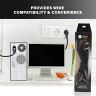 Allextreme Computer Power Cable CPU ISI Power Cable Cord for Desktop PC, Monitor, SMPS, and Printer Long-Lasting 1.8 Mtr