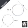 Allextreme Outer Ring for Headlight Trim Ring Heavy Duty Chrome Plated Head Lamp Cover compatible With Bullet Motorcycles
