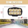 Allextreme EXMNLD2 8 LED Fog Lights Perfect Spot Beam Lamp with Handle Bar Switch for Bikes & Motorcycle (2 PCs, 12W)