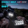 Allextreme EXMNLD2 8 LED Fog Lights Perfect Spot Beam Lamp with Handle Bar Switch for Bikes & Motorcycle (2 PCs, 12W)
