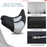 Allextreme PU Leather Car Neck Rest Pillows Headrest Cushions Set for all Cars Travel Seat (2 PCS)