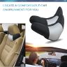 Allextreme PU Leather Car Neck Rest Pillows Headrest Cushions Set for all Cars Travel Seat (2 PCS)