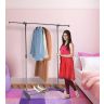 Allextreme Elegant Commercial Grade Clothing Garment Rack Adjustable Single Rail Garment Rack Portable Clothing Hanging Rolling Clothes Rack