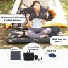 Allextreme A2 Multifunctional Inflatable Car Bed Mattress Universal Car Back Seat Travel Air Inflation with Two Air Pillows, Car Air Pump & Repair Kit (Black)