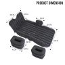 Allextreme A2 Multifunctional Inflatable Car Bed Mattress Universal Car Back Seat Travel Air Inflation with Two Air Pillows, Car Air Pump & Repair Kit (Black)