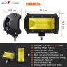 Allextreme EX24F1Y 5 Inch CREE Fog Light 24 LED Cube Waterproof Flood Lamp for Cars Truck SUV and Motorcycle (72W, Yellow Light)