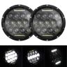 Allextreme 7inch Round Ring 13 LED Headlight with Turn Signal Lights for Jeep Wrangler (12-30V, 75W, Pack of 2)