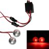Allextreme Bar End Led Grip Motorcycle Grip Led Handle Grip - Chrome For Royal Enfield Bullet Electra Twinspark (Red)..