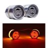 Allextreme Stylist Handlebar End LED Turn Signal Indicator Light compatible for Bullet 350cc & 500cc (Amber Light, 2 PCS)