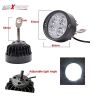 Allextreme EX4FHW2 4 LED Round Fog Light 7/8 Inch Handlebar Mirror Mount Driving Head Lamp with Mounting Brackets for Cars and Motorcycle (12W, White Light, 2 PCS)