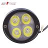 Allextreme EX4FHW2 4 LED Round Fog Light 7/8 Inch Handlebar Mirror Mount Driving Head Lamp with Mounting Brackets for Cars and Motorcycle (12W, White Light, 2 PCS)