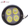 Allextreme EX4FSW2 4 LED Round Fog Light 7/8 Inch Handlebar Driving Head Lamp with Mirror Mount Handlebar Switch for Motorcycle (12W, White Light, 2 PCS)