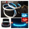 AllExtreme EXCTR1B Universal Car LED Strip Flexible Light Daytime Running Indicator Turn Signal Sequential Flow Led Lamp for Set of 2PC (60cm)