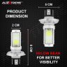 Allextreme Car COB LED H4 6000K Headlight 30 Watt 3500LM Driving Headlamp Super Bright Beam Chip Fog Light for SUVs Trucks Sedans Motorcycle (White)