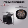 Allextreme EX9FWO2 Imported 9 LED Fog Light Spot Beam Waterproof Pod Driving Work Lamp for Motorcycle Bike Car & SUV (2 PCS, 15W)
