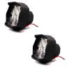 Allextreme EX9FWS2 9 LED Fog Light Spot Beam Waterproof Imported Driving Work Lamp with Handlebar Switch for Motorcycle Bike Cars (15W, 2 PCS)