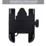 Allextreme EXUMH01 Bike Mobile Cell Phone Holder with USB Charger Metal Alloy Cradle Stand for Motorcycle and Bike (Black)