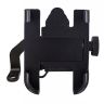 Allextreme EXMUH02 Mobile Phone Holder with USB Charger Waterproof Easy Adjustable Rear View Mirror Mount Solid Metal Cradle Stand Suitable for Bike & Mobile Phones 3.5" to 7.0" (Black)