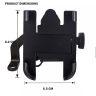 Allextreme EXMUH02 Mobile Phone Holder with USB Charger Waterproof Easy Adjustable Rear View Mirror Mount Solid Metal Cradle Stand Suitable for Bike & Mobile Phones 3.5" to 7.0" (Black)