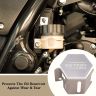 AllExtreme EXSTD03 Disk Brake Cover Bike Front Disc Fluid Oil Reservoir Stainless Steel Handle Tank Cap Custom Fit For Motorcycle Portable Sturdy Design (Silver)