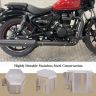 AllExtreme EXSTD03 Disk Brake Cover Bike Front Disc Fluid Oil Reservoir Stainless Steel Handle Tank Cap Custom Fit For Motorcycle Portable Sturdy Design (Silver)