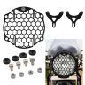AllExtreme EXTD05 Headlight Grill Set Combo Pack with Protective Cover for Motorcycle Parts - Rear Master Cylinder, Headlight, Side stand Base Extender & Radiator (Black)
