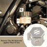 AllExtreme EXSTD02 Disk Brake Cover Bike Front Disc Fluid Oil Reservoir Stainless Steel Handle Tank Cap Custom Fit For Motorcycle Portable Sturdy Design (Silver)