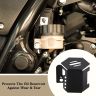 AllExtreme EXSTD04 Disk Brake Cover Bike Front Disc Fluid Oil Reservoir Stainless Steel Handle Tank Cap Custom Fit For Motorcycle Portable Sturdy Design (Black)