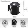 AllExtreme EXSTD04 Disk Brake Cover Bike Front Disc Fluid Oil Reservoir Stainless Steel Handle Tank Cap Custom Fit For Motorcycle Portable Sturdy Design (Black)