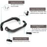 Allextreme EXUL2BK 7/8" Universal CNC Handlebar Brake Protector Metal Alloy Clutch Lever Protection Guard Extra Durable, Adjustable Angle & Length for Motorcycle (Black)
