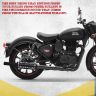 AllExtreme EXHKKI1 Exhaust Silencer Modern Style Metal Iron Material with Durable & Sturdiness Compatible with BS3 & BS4 Model Royal Enfield Bullet 350cc & 500cc (Black)
