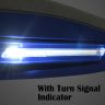 AllExtreme EXTP41B 7/8" 22mm Bike Hand Guard with LED Light Turn Signal Indicator Universal Handle Protector Shield Handlebar Protection Gear Extra Durable (Blue)