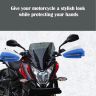 AllExtreme EXTP41B 7/8" 22mm Bike Hand Guard with LED Light Turn Signal Indicator Universal Handle Protector Shield Handlebar Protection Gear Extra Durable (Blue)