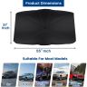 AllExtreme 55''x31'' Car Sun Shade Foldable Windshield Auto Umbrella Protector Front Window Sunshade Vehicle Heat Insulation Protection Universal Fit Cover for Cars UV Block (M, Pack of 1, Black)