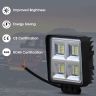 Allextreme 112W 56 LED Fog Light Super Bright With Mounting Brackets Powerful Lighting Range Universal Fit For Car & Motorcycle (White, Pack of 2)