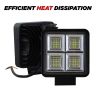 Allextreme 112W 56 LED Fog Light Super Bright With Mounting Brackets Powerful Lighting Range Universal Fit For Car & Motorcycle (White, Pack of 2)