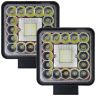 Allextreme 98W 41 LED Fog Light With Mounting Brackets Powerful Lighting Range Waterproof Ultra Bright Bulb For Car & Motorcycle (White, Pack of 2)