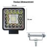 Allextreme 98W 41 LED Fog Light With Mounting Brackets Powerful Lighting Range Waterproof Ultra Bright Bulb For Car & Motorcycle (White, Pack of 2)
